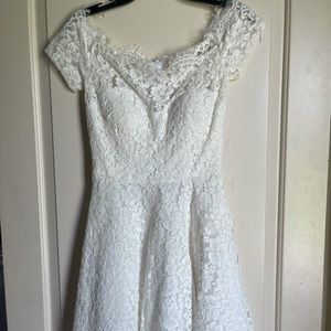 Formal Off White Lace Dress